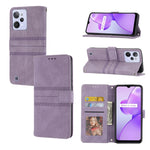 Custodia in pelle per telefono a conchiglia orizzontale con fibbia magnetica a righe in rilievo, For Nokia G21 / G11, For Google Pixel 7 Pro, For Kyocera Android One S9 / Digno Sanga Edition, For OPPO Realme C31 4G Global
