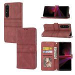 Custodia in pelle per telefono a conchiglia orizzontale con fibbia magnetica a righe in rilievo, For Samsung Galaxy M23 / F23 5G Japanese Version, For Sony Xperia 10 IV, For Sony Xperia 1 IV, For Xiaomi Redmi 10A