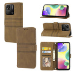 Custodia in pelle per telefono a conchiglia orizzontale con fibbia magnetica a righe in rilievo, For Samsung Galaxy M23 / F23 5G Japanese Version, For Sony Xperia 10 IV, For Sony Xperia 1 IV, For Xiaomi Redmi 10A