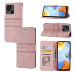 Custodia in pelle per telefono a conchiglia orizzontale con fibbia magnetica a righe in rilievo, For Xiaomi Redmi 10C 4G Global, For Motorola Moto G Stylus 5G 2022, For Xiaomi Redmi Note 11E, For Xiaomi Redmi 10 5G