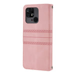 Custodia in pelle per telefono a conchiglia orizzontale con fibbia magnetica a righe in rilievo, For Xiaomi Redmi 10C 4G Global, For Motorola Moto G Stylus 5G 2022, For Xiaomi Redmi Note 11E, For Xiaomi Redmi 10 5G