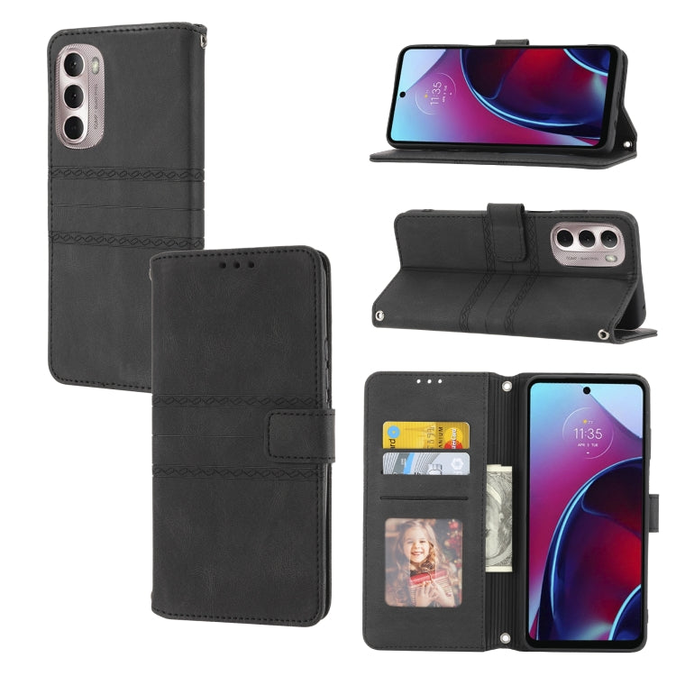 Custodia in pelle per telefono a conchiglia orizzontale con fibbia magnetica a righe in rilievo, For Xiaomi Redmi 10C 4G Global, For Motorola Moto G Stylus 5G 2022, For Xiaomi Redmi Note 11E, For Xiaomi Redmi 10 5G