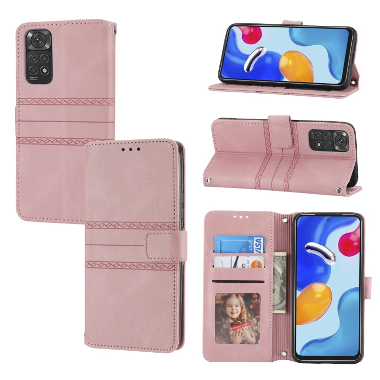 Custodia in pelle per telefono a conchiglia orizzontale con fibbia magnetica a righe in rilievo, For Xiaomi Redmi 10C 4G Global, For Motorola Moto G Stylus 5G 2022, For Xiaomi Redmi Note 11E, For Xiaomi Redmi 10 5G