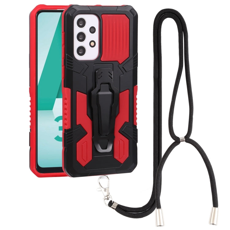 Lanyard Armor Warrior PC + custodia per telefono in TPU, For Samsung Galaxy A33 5G, For Samsung Galaxy A53 5G, For Samsung Galaxy A73 5G, For Samsung Galaxy M52