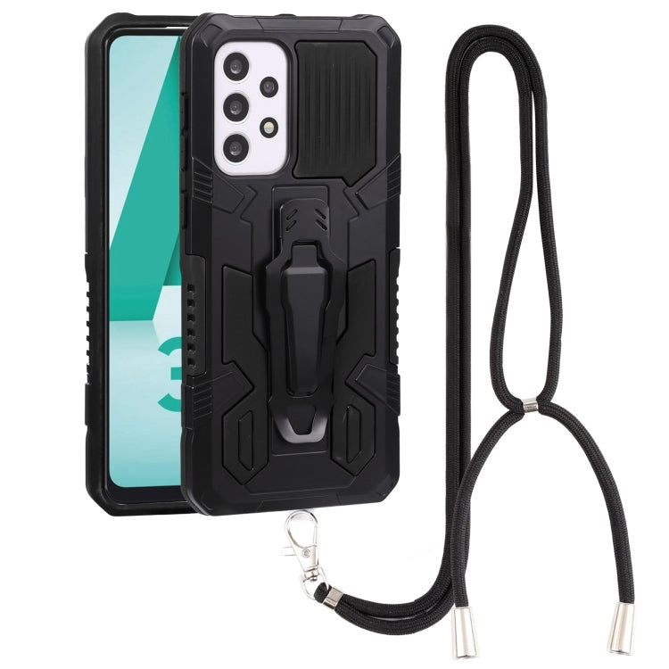 Lanyard Armor Warrior PC + custodia per telefono in TPU, For Samsung Galaxy A33 5G, For Samsung Galaxy A53 5G, For Samsung Galaxy A73 5G, For Samsung Galaxy M52