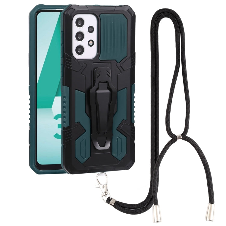Lanyard Armor Warrior PC + custodia per telefono in TPU, For Samsung Galaxy A33 5G, For Samsung Galaxy A53 5G, For Samsung Galaxy A73 5G, For Samsung Galaxy M52