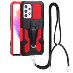 Lanyard Armor Warrior PC + custodia per telefono in TPU, For Samsung Galaxy A33 5G, For Samsung Galaxy A53 5G, For Samsung Galaxy A73 5G, For Samsung Galaxy M52