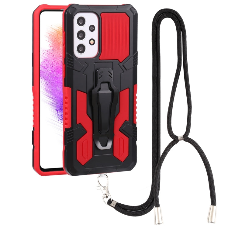 Lanyard Armor Warrior PC + custodia per telefono in TPU, For Samsung Galaxy A33 5G, For Samsung Galaxy A53 5G, For Samsung Galaxy A73 5G, For Samsung Galaxy M52