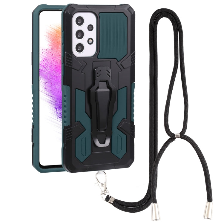 Lanyard Armor Warrior PC + custodia per telefono in TPU, For Samsung Galaxy A33 5G, For Samsung Galaxy A53 5G, For Samsung Galaxy A73 5G, For Samsung Galaxy M52