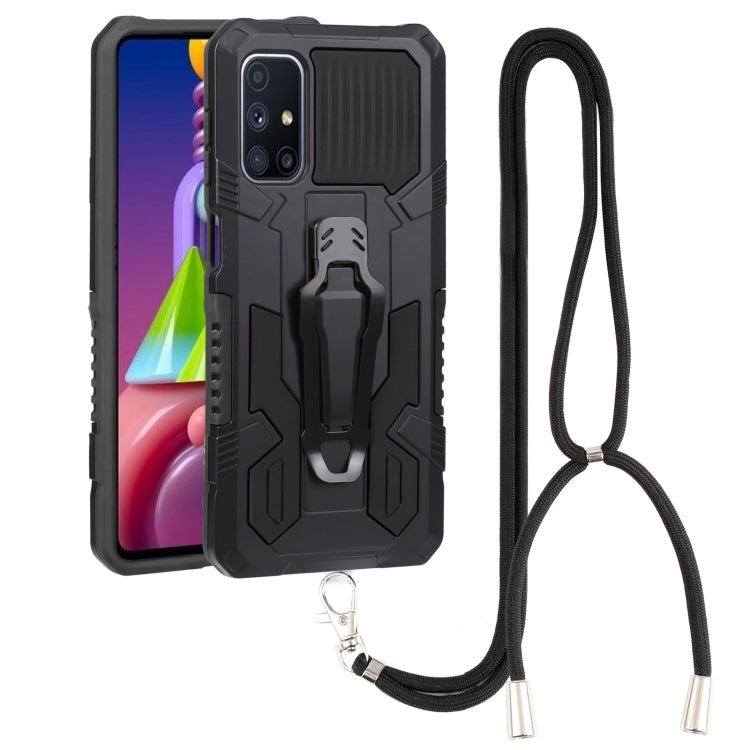 Lanyard Armor Warrior PC + custodia per telefono in TPU, For Samsung Galaxy A33 5G, For Samsung Galaxy A53 5G, For Samsung Galaxy A73 5G, For Samsung Galaxy M52