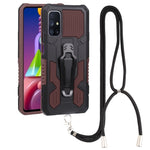 Lanyard Armor Warrior PC + custodia per telefono in TPU, For Samsung Galaxy A33 5G, For Samsung Galaxy A53 5G, For Samsung Galaxy A73 5G, For Samsung Galaxy M52