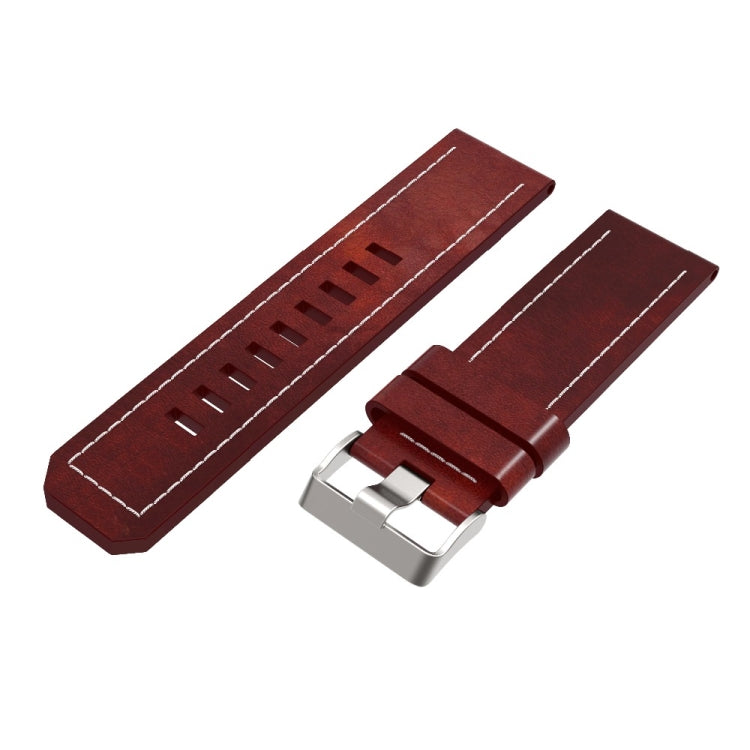 (Con filo per cucire) Cinturino in pelle a sgancio rapido, For Garmin Fenix 5X