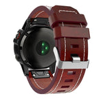 (Con filo per cucire) Cinturino in pelle a sgancio rapido, For Garmin Fenix 5X