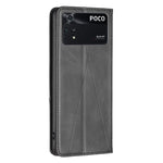 Custodia per telefono in pelle magnetica con trama a rombo, For Xiaomi Poco M4 Pro, For Xiaomi Poco M4 Pro 5G