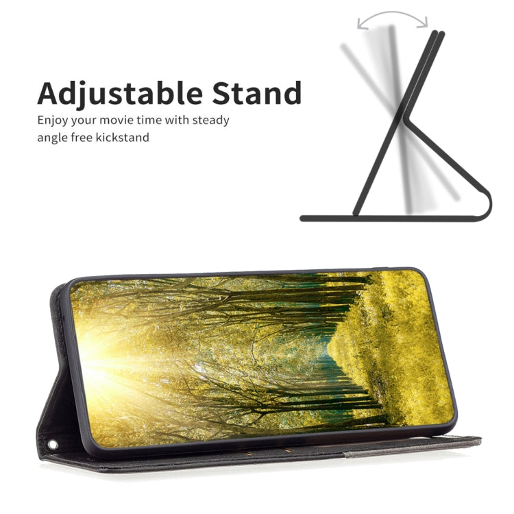 Custodia per telefono in pelle magnetica con trama a rombo, For Xiaomi Poco M4 Pro, For Xiaomi Poco M4 Pro 5G