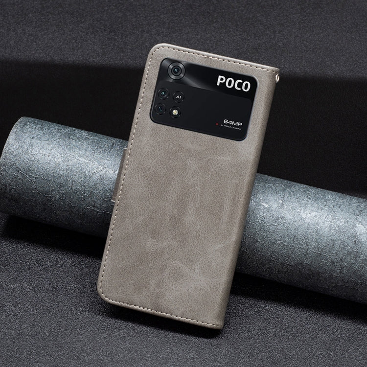 Custodia per telefono in pelle flip color pelle di agnello, For Xiaomi Poco M4 Pro, For Xiaomi Poco M4 Pro 5G
