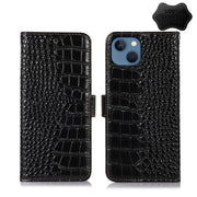 Custodia per telefono in pelle di vacchetta di coccodrillo, For iPhone 13