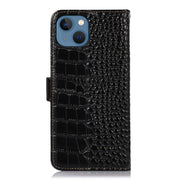 Custodia per telefono in pelle di vacchetta di coccodrillo, For iPhone 13