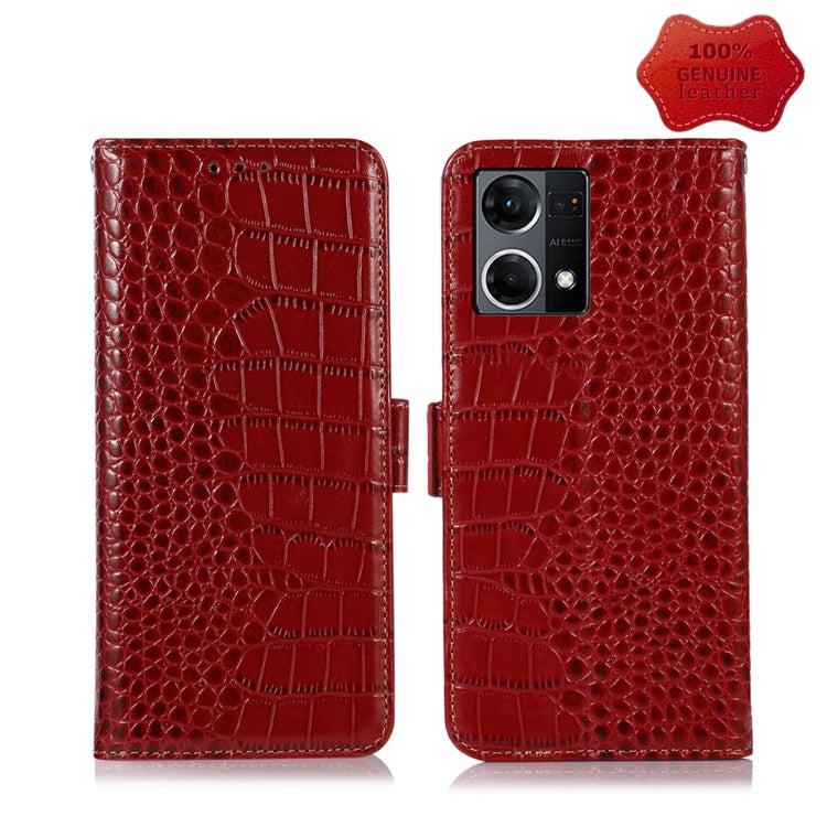 Custodia per telefono in pelle di vacchetta di coccodrillo, For Nokia X100, For OPPO Reno7 4G Global/F21 Pro 4G, For Xiaomi Redmi 10A / 9C, For Samsung Galaxy F23 5G / M23, For Samsung Galaxy M53 5G, For Samsung Galaxy S21 FE 5G
