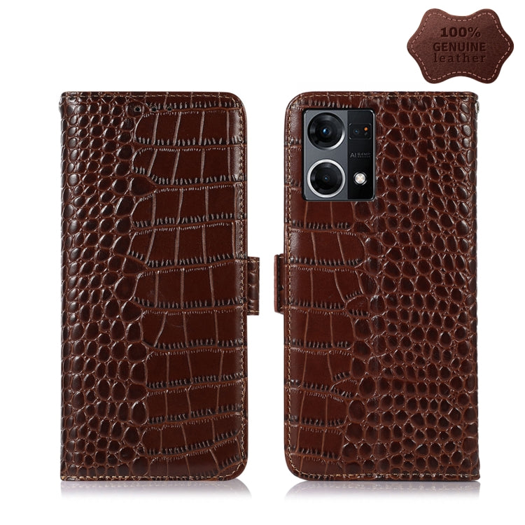 Custodia per telefono in pelle di vacchetta di coccodrillo, For Nokia X100, For OPPO Reno7 4G Global/F21 Pro 4G, For Xiaomi Redmi 10A / 9C, For Samsung Galaxy F23 5G / M23, For Samsung Galaxy M53 5G, For Samsung Galaxy S21 FE 5G