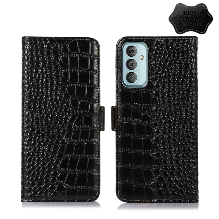 Custodia per telefono in pelle di vacchetta di coccodrillo, For Nokia X100, For OPPO Reno7 4G Global/F21 Pro 4G, For Xiaomi Redmi 10A / 9C, For Samsung Galaxy F23 5G / M23, For Samsung Galaxy M53 5G, For Samsung Galaxy S21 FE 5G