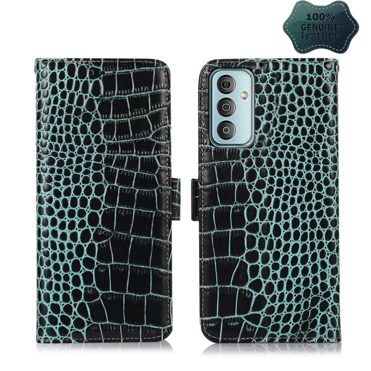 Custodia per telefono in pelle di vacchetta di coccodrillo, For Nokia X100, For OPPO Reno7 4G Global/F21 Pro 4G, For Xiaomi Redmi 10A / 9C, For Samsung Galaxy F23 5G / M23, For Samsung Galaxy M53 5G, For Samsung Galaxy S21 FE 5G