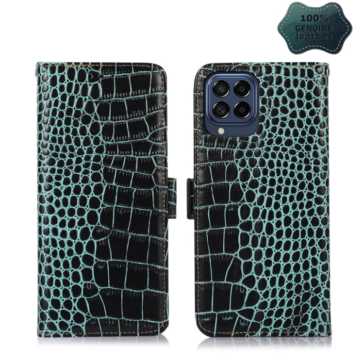 Custodia per telefono in pelle di vacchetta di coccodrillo, For Nokia X100, For OPPO Reno7 4G Global/F21 Pro 4G, For Xiaomi Redmi 10A / 9C, For Samsung Galaxy F23 5G / M23, For Samsung Galaxy M53 5G, For Samsung Galaxy S21 FE 5G