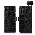 Custodia per telefono in pelle di vacchetta di coccodrillo, For Nokia X100, For OPPO Reno7 4G Global/F21 Pro 4G, For Xiaomi Redmi 10A / 9C, For Samsung Galaxy F23 5G / M23, For Samsung Galaxy M53 5G, For Samsung Galaxy S21 FE 5G