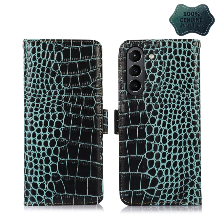 Custodia per telefono in pelle di vacchetta di coccodrillo, For Nokia X100, For OPPO Reno7 4G Global/F21 Pro 4G, For Xiaomi Redmi 10A / 9C, For Samsung Galaxy F23 5G / M23, For Samsung Galaxy M53 5G, For Samsung Galaxy S21 FE 5G