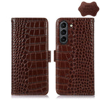 Custodia per telefono in pelle di vacchetta di coccodrillo, For Nokia X100, For OPPO Reno7 4G Global/F21 Pro 4G, For Xiaomi Redmi 10A / 9C, For Samsung Galaxy F23 5G / M23, For Samsung Galaxy M53 5G, For Samsung Galaxy S21 FE 5G