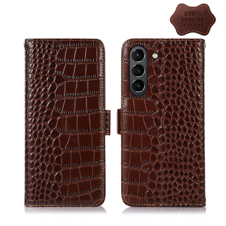 Custodia per telefono in pelle di vacchetta di coccodrillo, For Nokia X100, For OPPO Reno7 4G Global/F21 Pro 4G, For Xiaomi Redmi 10A / 9C, For Samsung Galaxy F23 5G / M23, For Samsung Galaxy M53 5G, For Samsung Galaxy S21 FE 5G