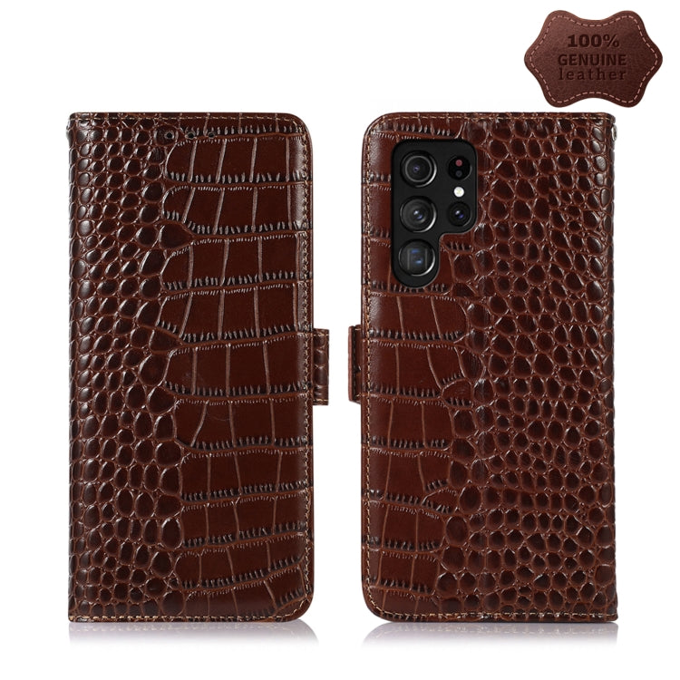 Custodia per telefono in pelle di vacchetta di coccodrillo, For Xiaomi 12 Pro, For Samsung Galaxy S22+ 5G, For Samsung Galaxy S22 Ultra 5G, For Samsung Galaxy S22 5G