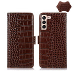 Custodia per telefono in pelle di vacchetta di coccodrillo, For Xiaomi 12 Pro, For Samsung Galaxy S22+ 5G, For Samsung Galaxy S22 Ultra 5G, For Samsung Galaxy S22 5G
