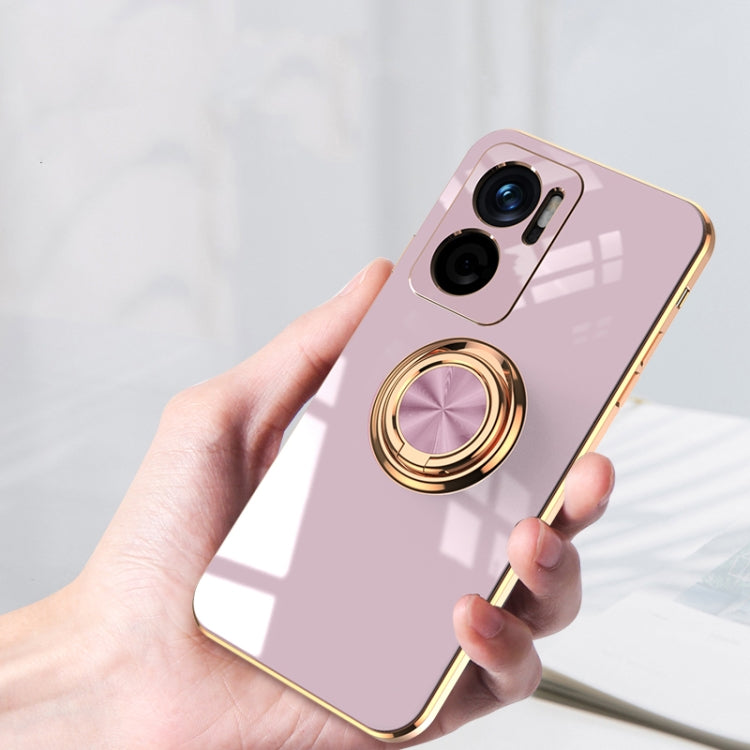 Custodia protettiva in silicone a copertura totale galvanica 6D con supporto per anello magnetico, For Google Pixel 7, For Google Pixel 7 Pro, For Sony Xperia 1 IV, For Sony Xperia 10 IV, For Sony Xperia ACE III, For Xiaomi Redmi Note 11E