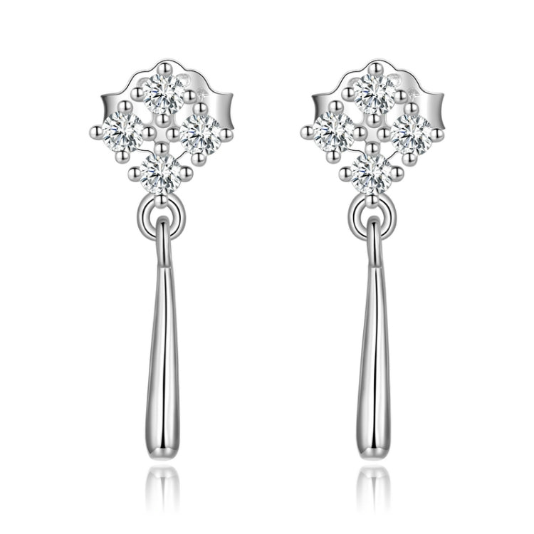 Orecchini da donna con orecchini a bottone in argento sterling S925, Bright(Silver), Bright(Gold)