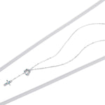 Gioielli con collana da donna con croce a cuore in argento sterling S925, Heart Cross