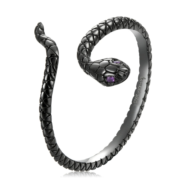 Anello da donna con serpente misterioso in argento sterling S925, Mysterious Snake