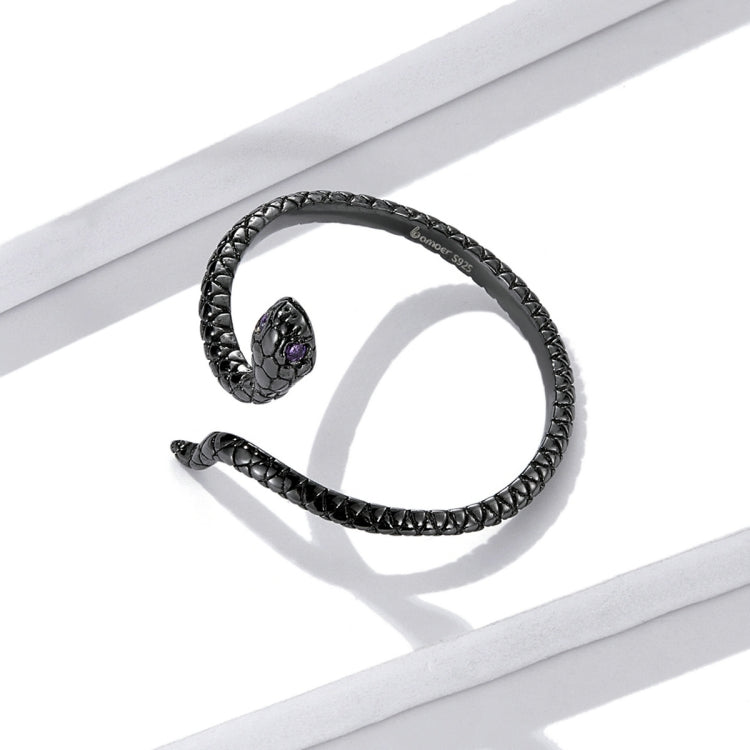 Anello da donna con serpente misterioso in argento sterling S925, Mysterious Snake