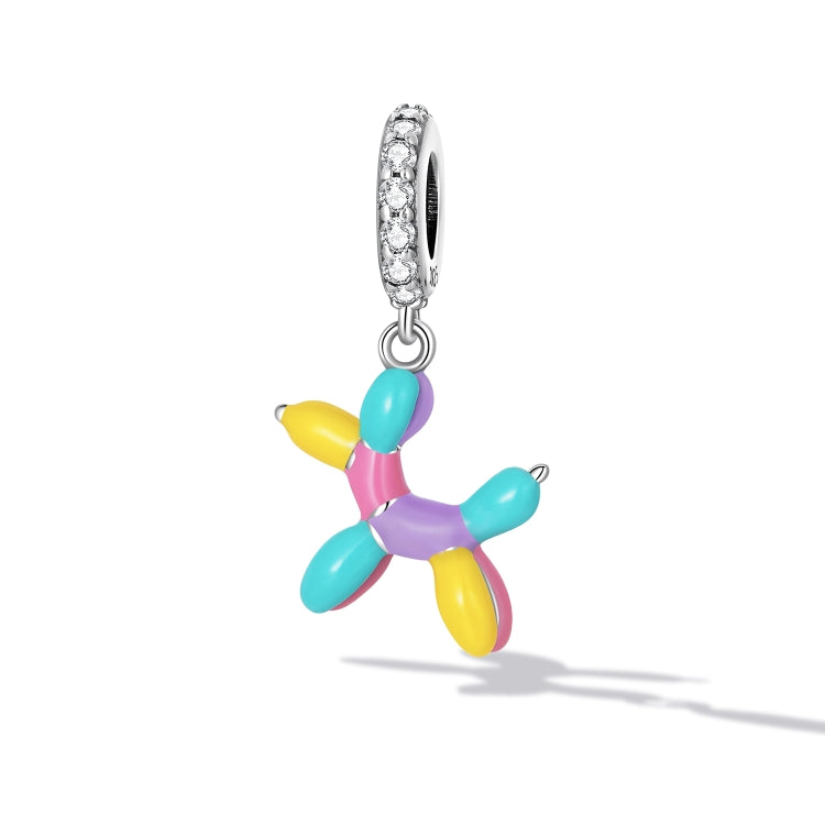 Accessori per collana braccialetto fai-da-te con ciondolo a forma di palloncino in argento sterling S925, Balloon Puppy