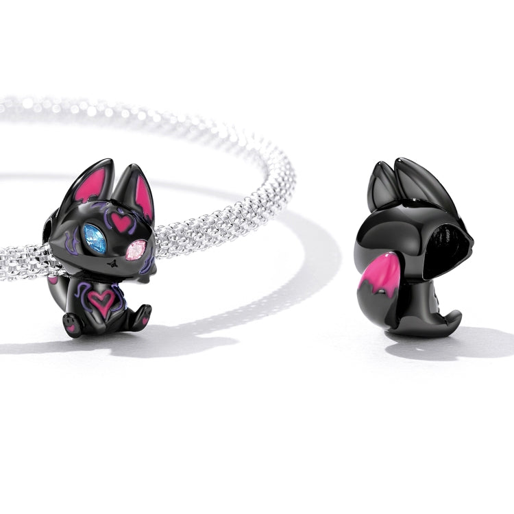 Accessori per collana braccialetto fai-da-te con perline elfo in argento sterling S925, Fox Elf