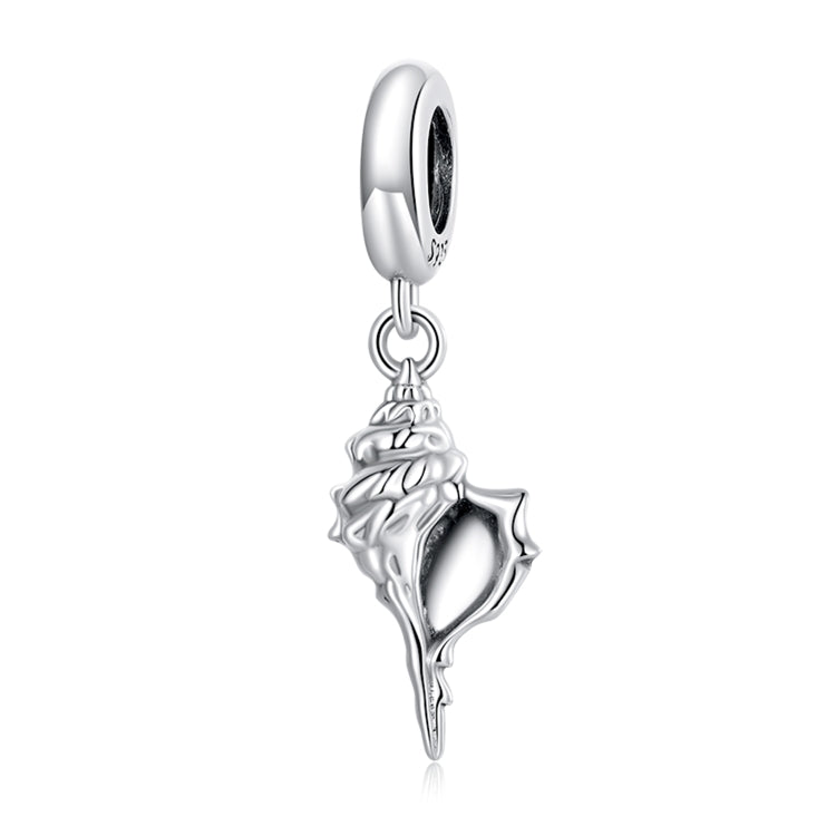 Accessori per collana braccialetto fai-da-te con ciondolo conchiglia in argento sterling S925, Conch