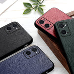 Custodia per telefono in vera pelle con texture Litchi, For OPPO A16, For OPPO A76, For vivo X80 Pro, For Samsung Galaxy M33 5G