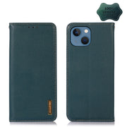 KHAZNEH Custodia per telefono in pelle di vacchetta con strato superiore nappa, For iPhone 13