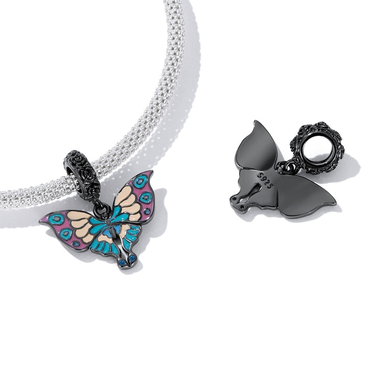 Accessori per collana braccialetto fai-da-te con ciondolo artistico a forma di farfalla in argento sterling S925, Artistic Butterfly