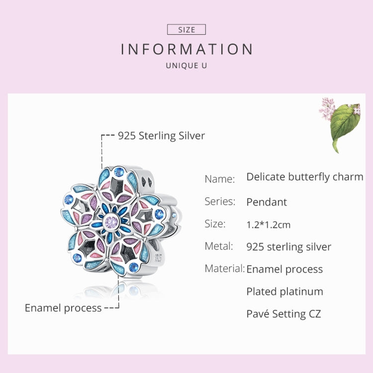 Accessori per collana braccialetto fai da te con perline delicate in argento sterling S925, Delicate Butterfly