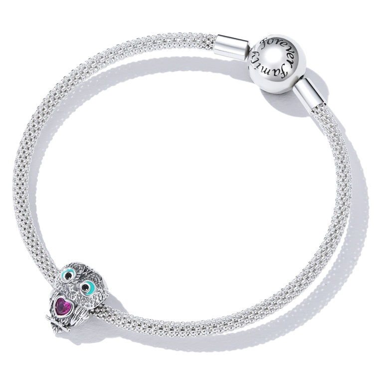 Accessori per collana braccialetto fai da te con perline di gufo carino in argento sterling S925, Cute Owl