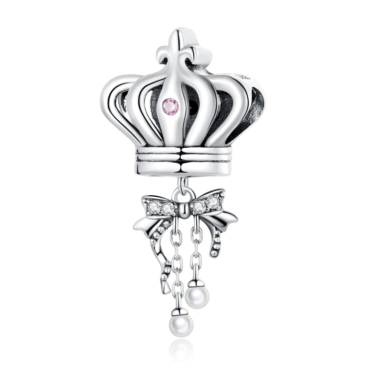 Accessori per collana braccialetto fai-da-te con perline a forma di fiocco in argento sterling S925, Bow Crown