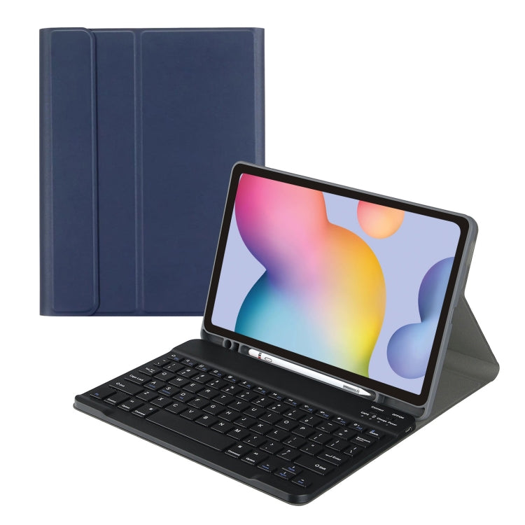 Custodia in pelle per tastiera Bluetooth con cappuccio quadrato A7 con slot per penna per Samsung Galaxy Tab S6 Lite / S7 / A7 10.4 2020, For Samsung Galaxy Tab S6 Lite
