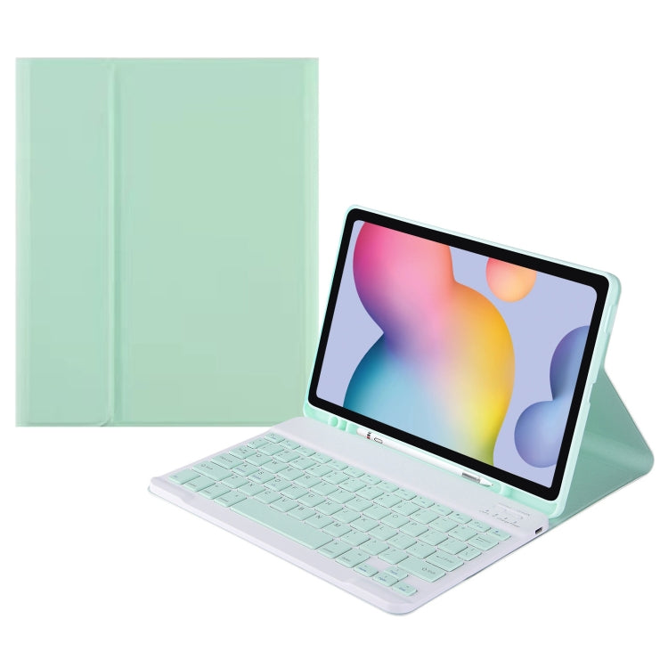 Custodia in pelle per tastiera Bluetooth con cappuccio quadrato A7 con slot per penna per Samsung Galaxy Tab S6 Lite / S7 / A7 10.4 2020, For Samsung Galaxy Tab S6 Lite