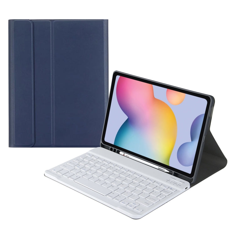 Custodia in pelle per tastiera Bluetooth con cappuccio quadrato A7 con slot per penna per Samsung Galaxy Tab S6 Lite / S7 / A7 10.4 2020, For Samsung Galaxy Tab S6 Lite